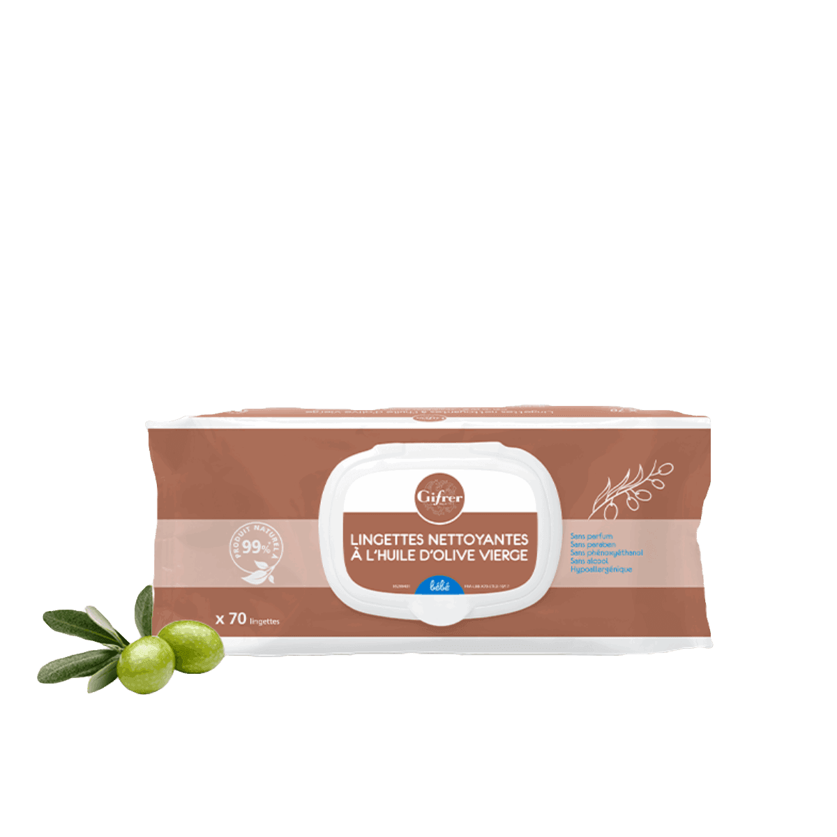 ⚡Gifrer Lingettes nettoyantes à l’huile d’olive x 70⚡