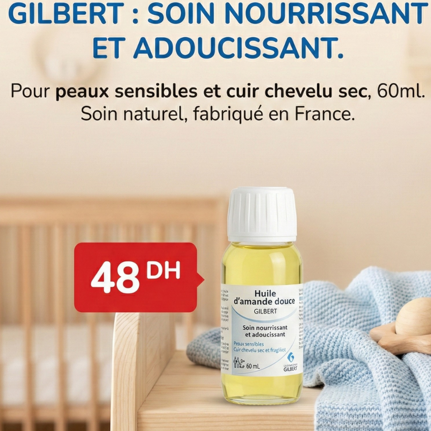 Gilbert huile d'amande douce - 60ml