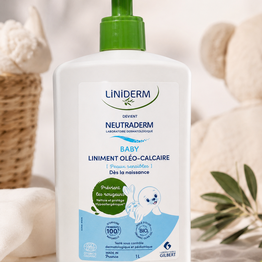 Linimento oleo-calcáreo estabilizado Gilbert Liniderm - 1 L con bomba