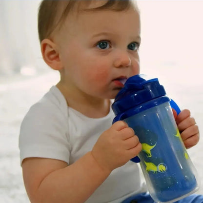 Gobelet Isotherme à Paille 300ml avec Poignées 12M+ - Bleu - Dr. Brown's - pour bébé maroc