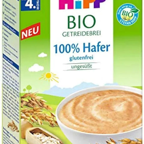 Hipp Bouillie de céréales bio 100% avoine, sans gluten, après le 4+ mois - Babyboss.ma - Hipp - pour bébé maroc