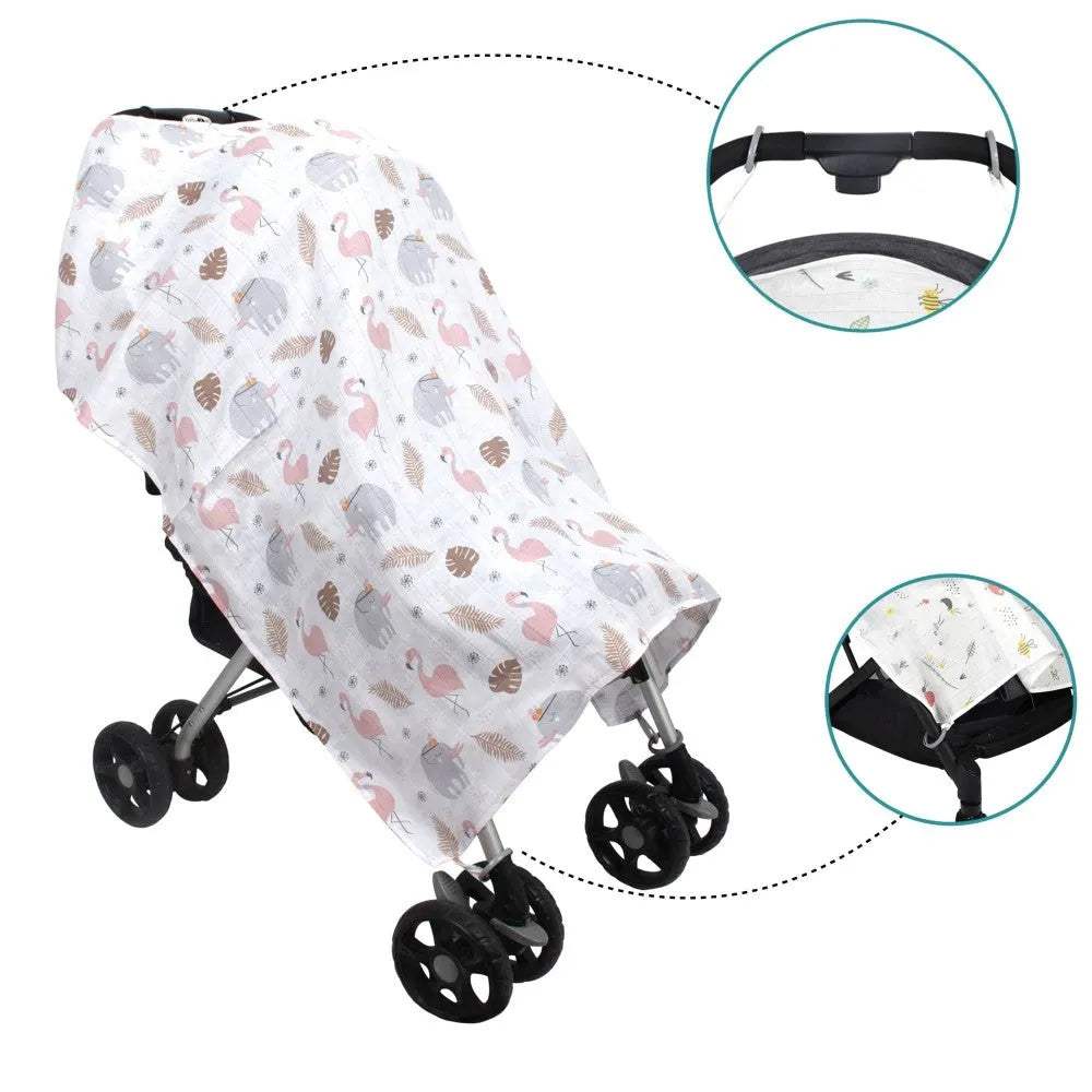 Housse de poussette en mousseline - sevibebe - pour bébé Maroc -www.babyboss.ma