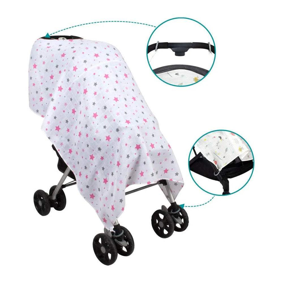 Housse de poussette en mousseline - sevibebe - pour bébé Maroc -www.babyboss.ma
