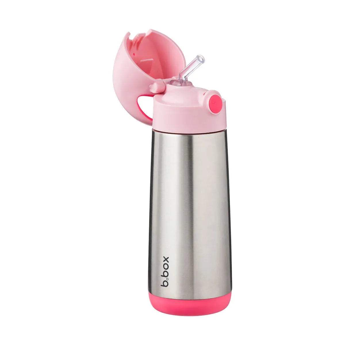 Gourde isotherme à paille B.box 500ml - flamingo fizz - BBOX USA - Insulated water bottles pour bébé Maroc -www.babyboss.ma