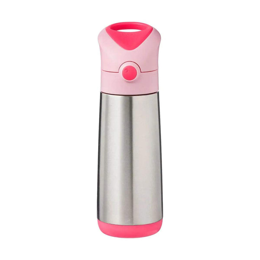 Gourde isotherme à paille B.box 500ml - flamingo fizz - BBOX USA - Insulated water bottles pour bébé Maroc -www.babyboss.ma