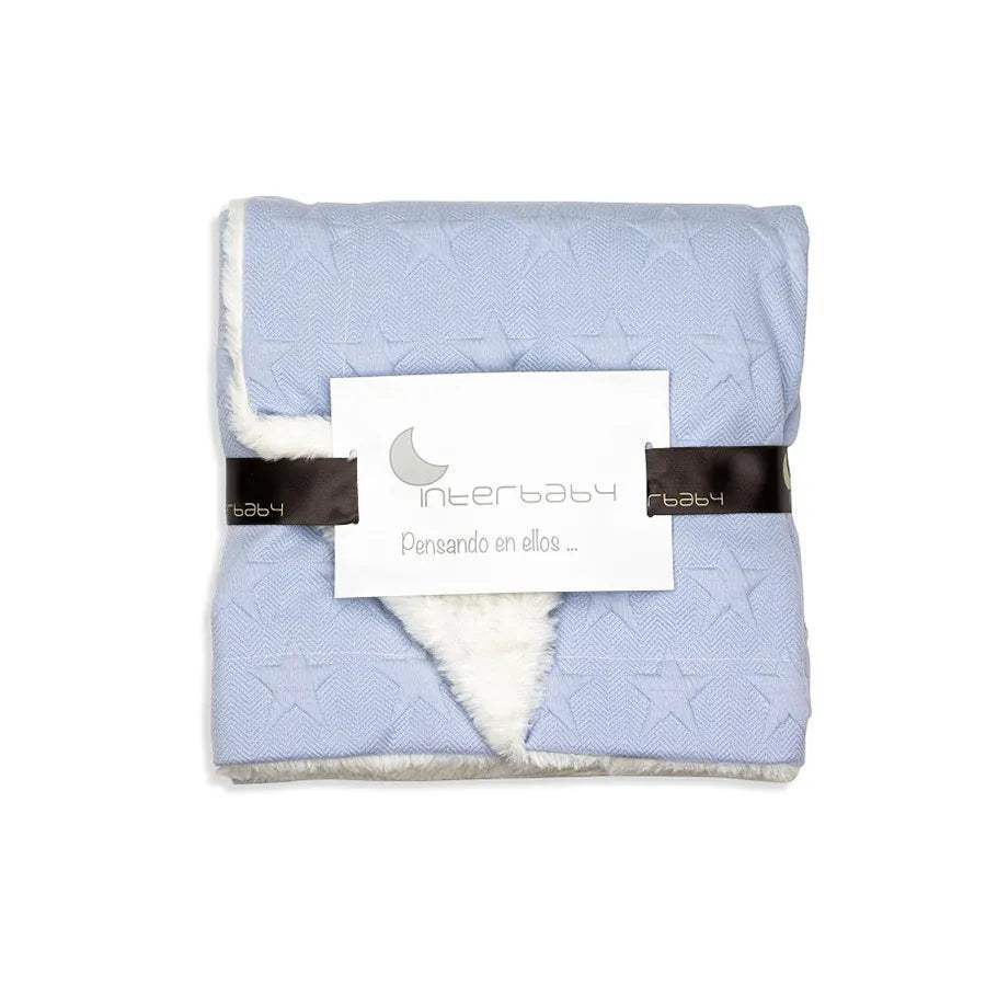 Interbaby Couverture Etoile junior 80 x 110 cm polaire bleu - Interbaby - pour bébé Maroc -www.babyboss.ma