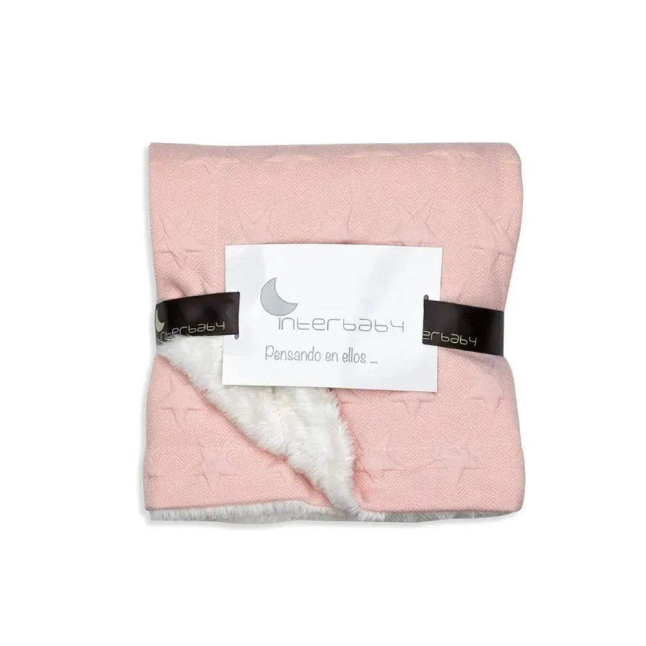 Interbaby Couverture Etoile junior 80 x 110 cm polaire rose - Interbaby - pour bébé Maroc -www.babyboss.ma