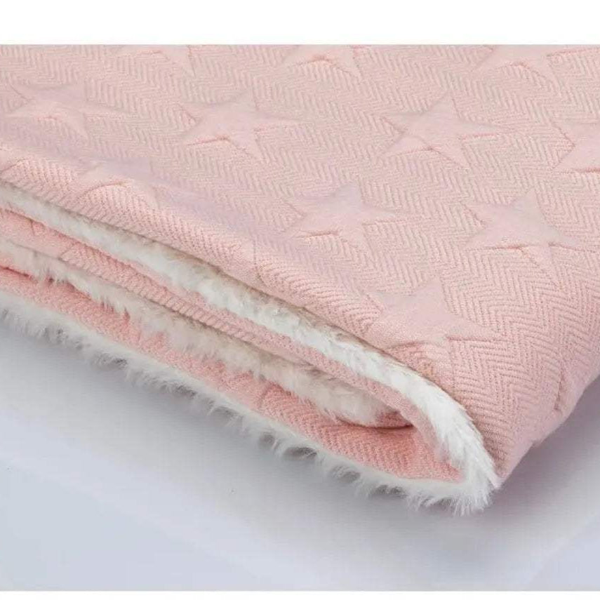 Interbaby Couverture Etoile junior 80 x 110 cm polaire rose - Interbaby - pour bébé Maroc -www.babyboss.ma
