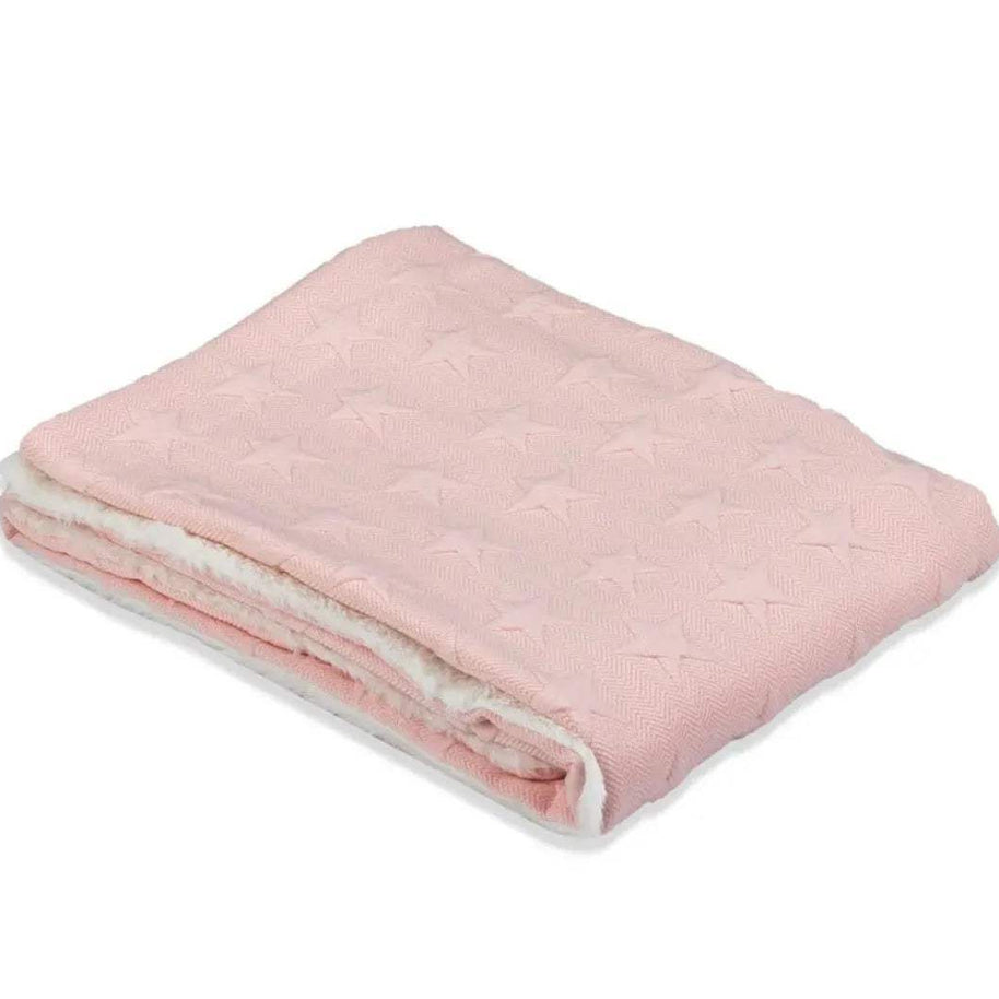 Interbaby Couverture Etoile junior 80 x 110 cm polaire rose - Interbaby - pour bébé Maroc -www.babyboss.ma
