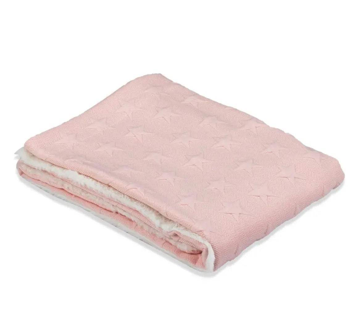Interbaby Couverture Etoile junior 80 x 110 cm polaire rose - Interbaby - pour bébé Maroc -www.babyboss.ma