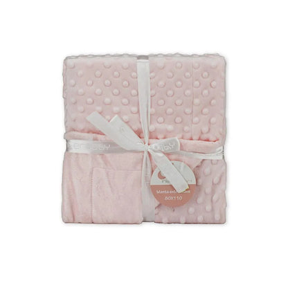 Interbaby couverture junior bulles 80 x 110 cm rose - Babyboss.ma - Interbaby - pour bébé maroc