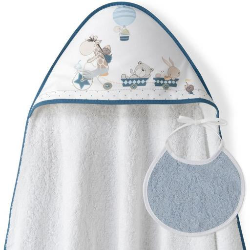 Interbaby cap de bain 100×100 et bavoir