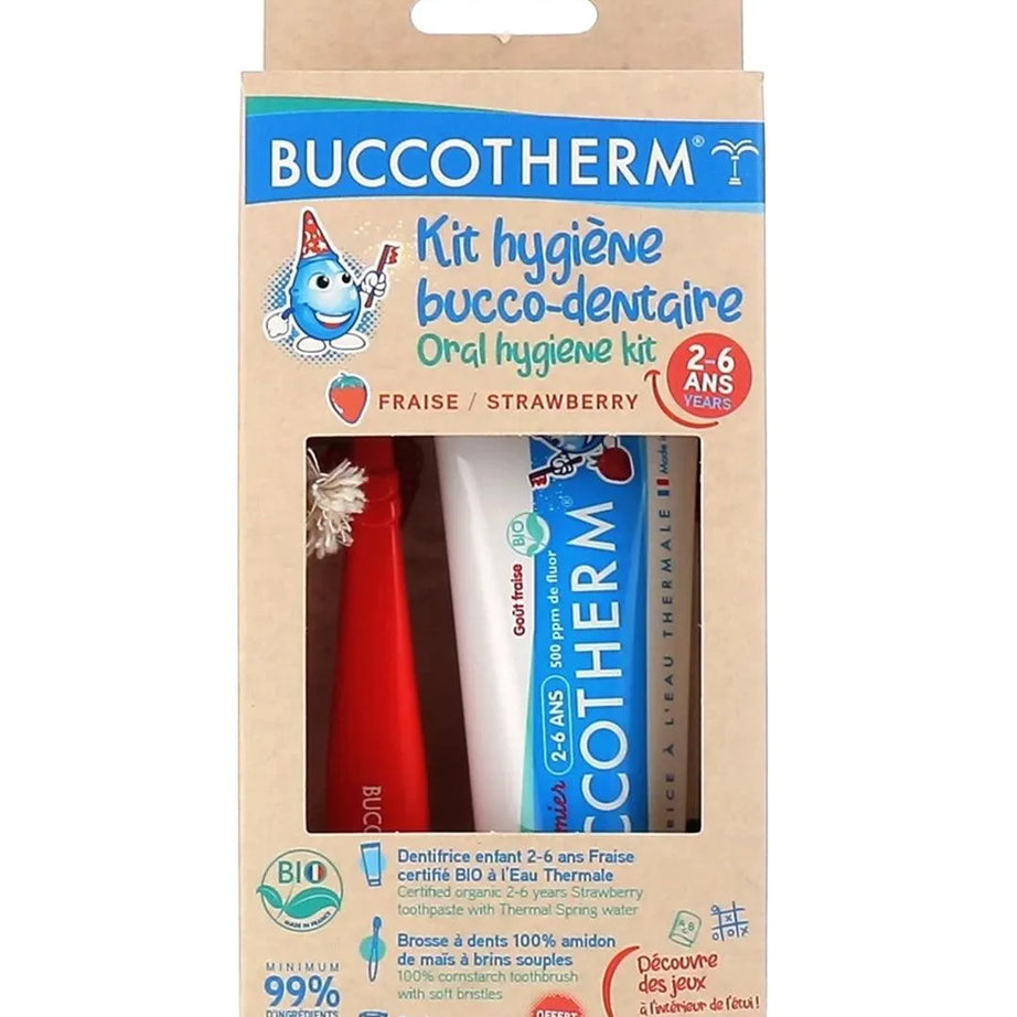 Kit hygiène bucco-dentaire fraise 2-6 ans Buccotherm - Babyboss.ma - Buccotherm - pour bébé maroc