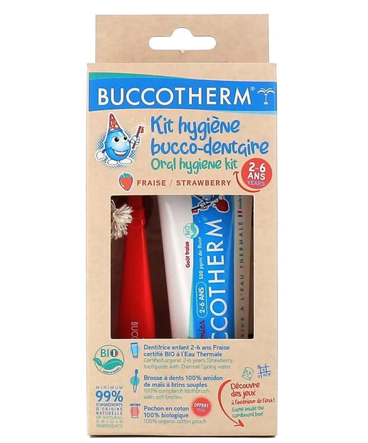 Kit hygiène bucco-dentaire fraise 2-6 ans Buccotherm - Babyboss.ma - Buccotherm - pour bébé maroc