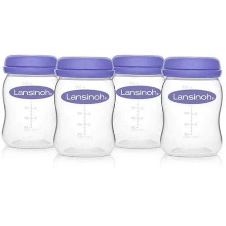 Lansinoh Bouteilles de Conservation 4x160 ml – Lot de 4 Bouteilles de Stockage du Lait Maternel - Lansinoh - Conservation du Lait pour bébé Maroc -www.babyboss.ma