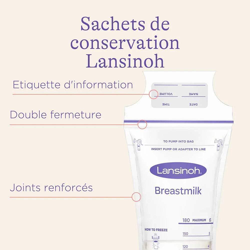 Lansinoh Sachets de Conservation 25 Unités - Lansinoh - Conservation du Lait pour bébé Maroc -www.babyboss.ma