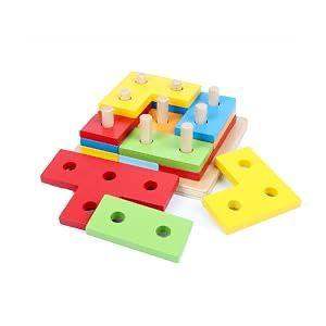 Lego en bois - flash - pour bébé Maroc -www.babyboss.ma