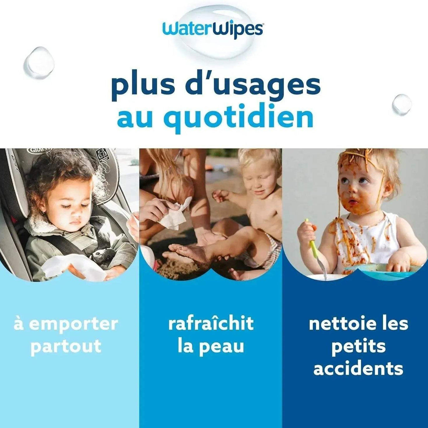 Lingettes Bébé WaterWipes Value Pack 4+ 1 Offert - WaterWipes - Hygiène et Soin pour bébé Maroc -www.babyboss.ma