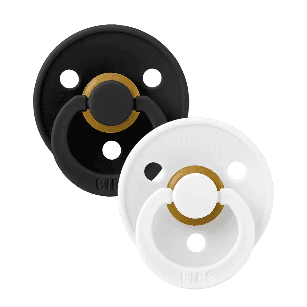 Lot de 2 Sucettes Bibs - Black/White - Bibs - Sucettes pour bébé Maroc -www.babyboss.ma