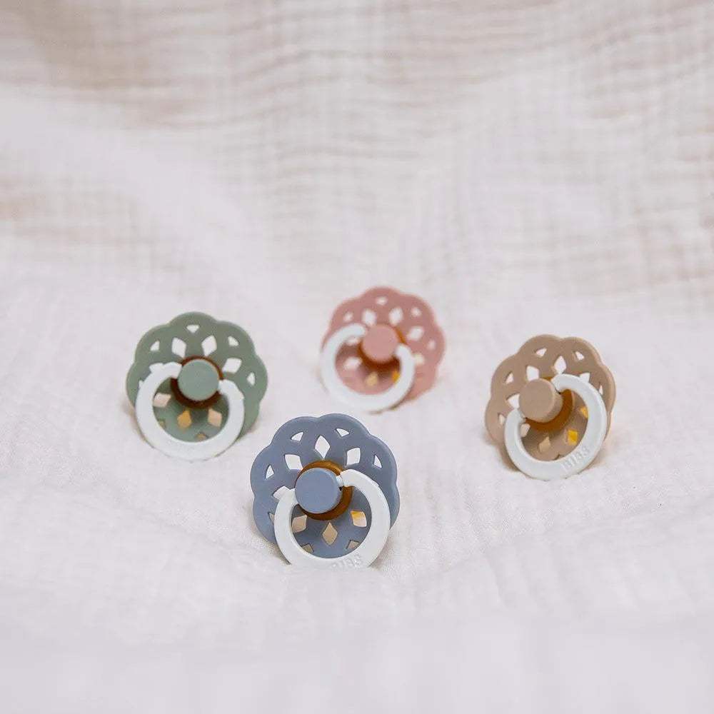 Lot de 2 Sucettes Bibs Boheme GLOW - Sage/Cloud - Bibs - Sucettes pour bébé Maroc -www.babyboss.ma