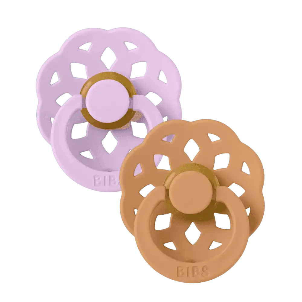 Lot de 2 Sucettes Bibs Boheme - Violet Sky/Pumpkin - Bibs - Sucettes pour bébé Maroc -www.babyboss.ma
