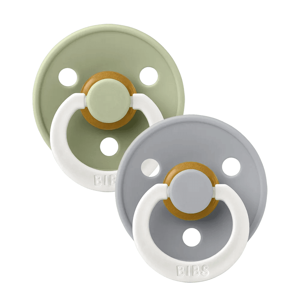 Lot de 2 Sucettes Bibs GLOW - Sage/Cloud - Bibs - Sucettes pour bébé Maroc -www.babyboss.ma