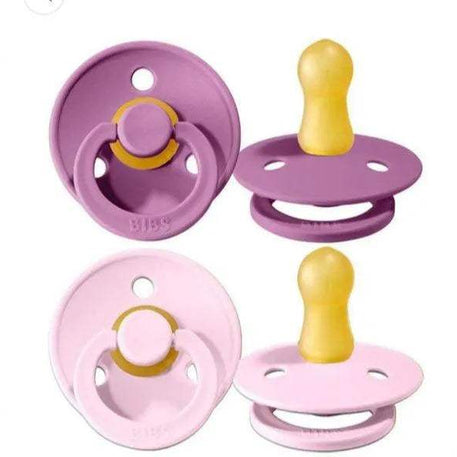 Lot de 2 Sucettes Bibs - rose & mauve - Bibs - pour bébé Maroc -www.babyboss.ma