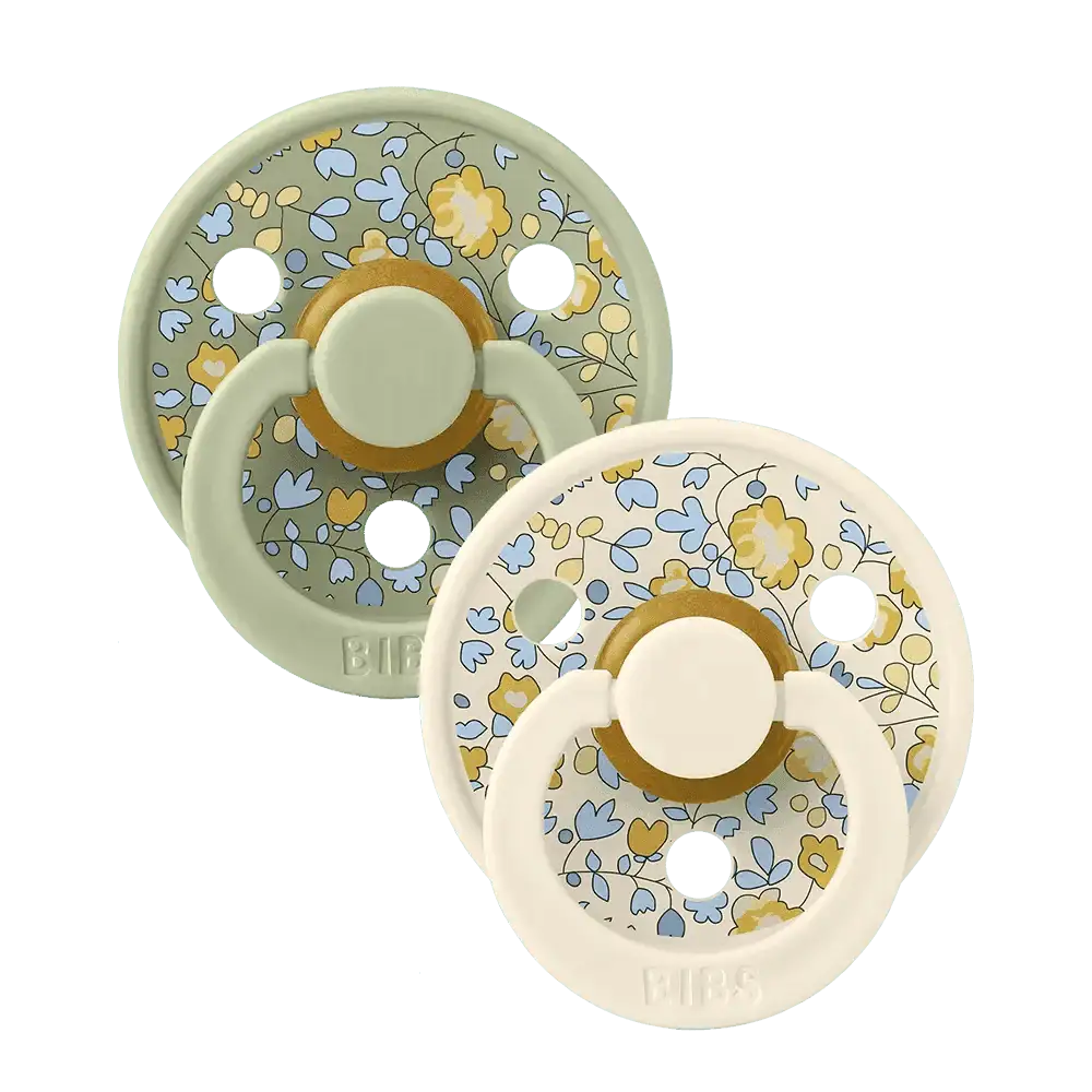 Lot de 2 Sucettes Bibs x LIBERTY - Eloise - Sage Mix - Bibs - Pacifier pour bébé Maroc -www.babyboss.ma