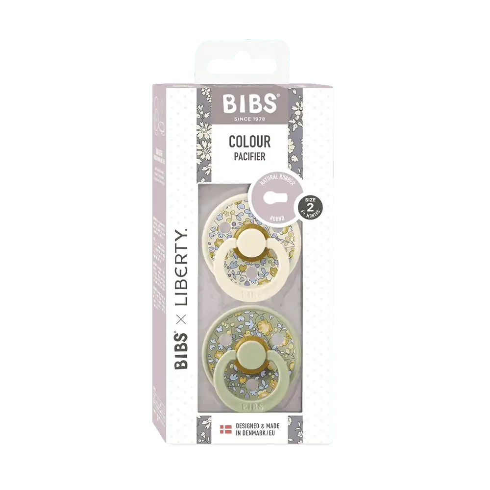 Lot de 2 Sucettes Bibs x LIBERTY - Eloise - Sage Mix - Bibs - Pacifier pour bébé Maroc -www.babyboss.ma