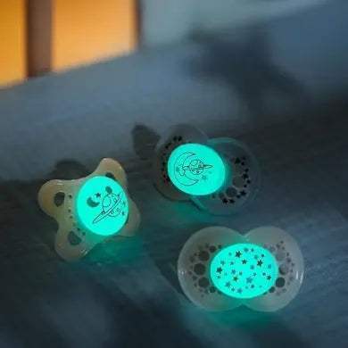 Lot de 2 Sucettes MAM Original Nuit 6M+ - Gris & Bleu Ciel - MAM - Sucettes pour bébé Maroc -www.babyboss.ma