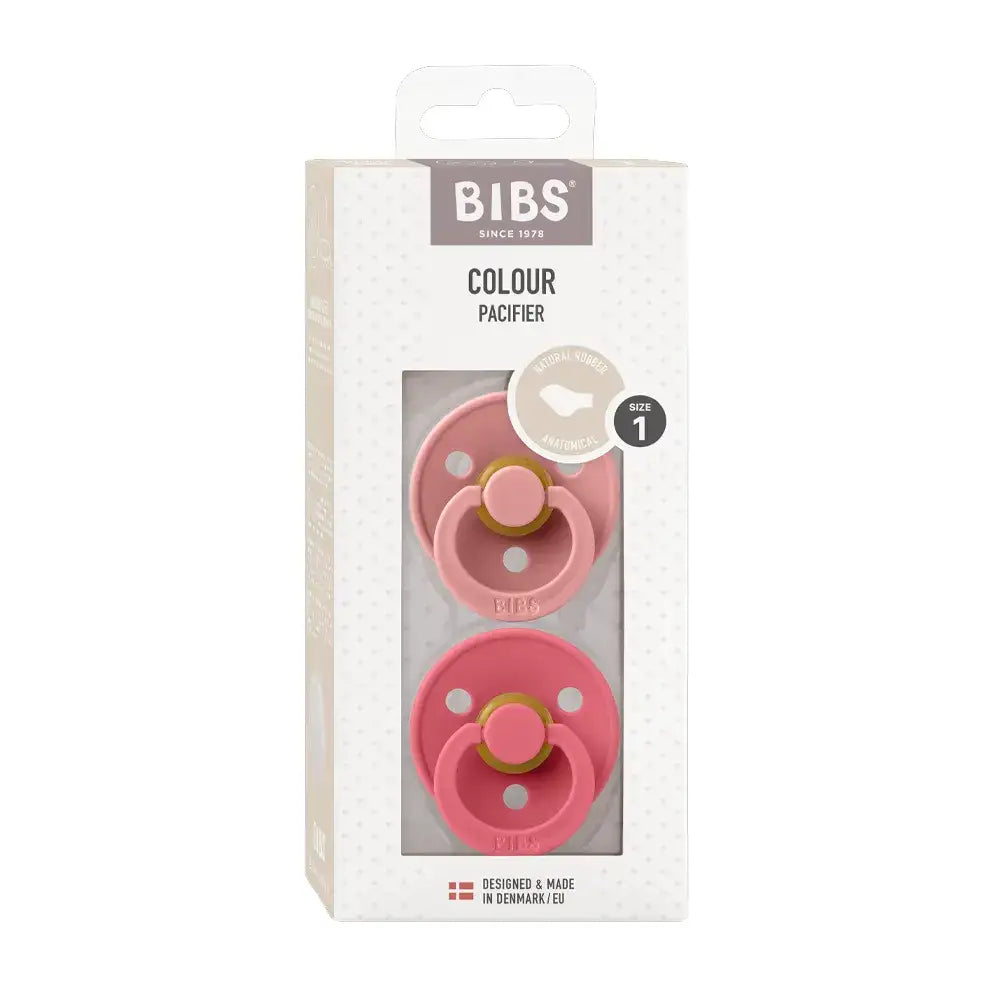 Lot de 2 Sucettes Bibs - Dusty Pink/Coral - Bibs - Sucettes - Babyboss.ma