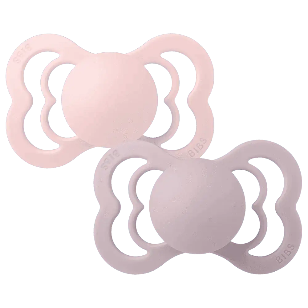 Lot de 2 Sucettes Bibs Supreme Silicone - Blossom/Dusky Lilac - Bibs - Sucettes - Babyboss.ma