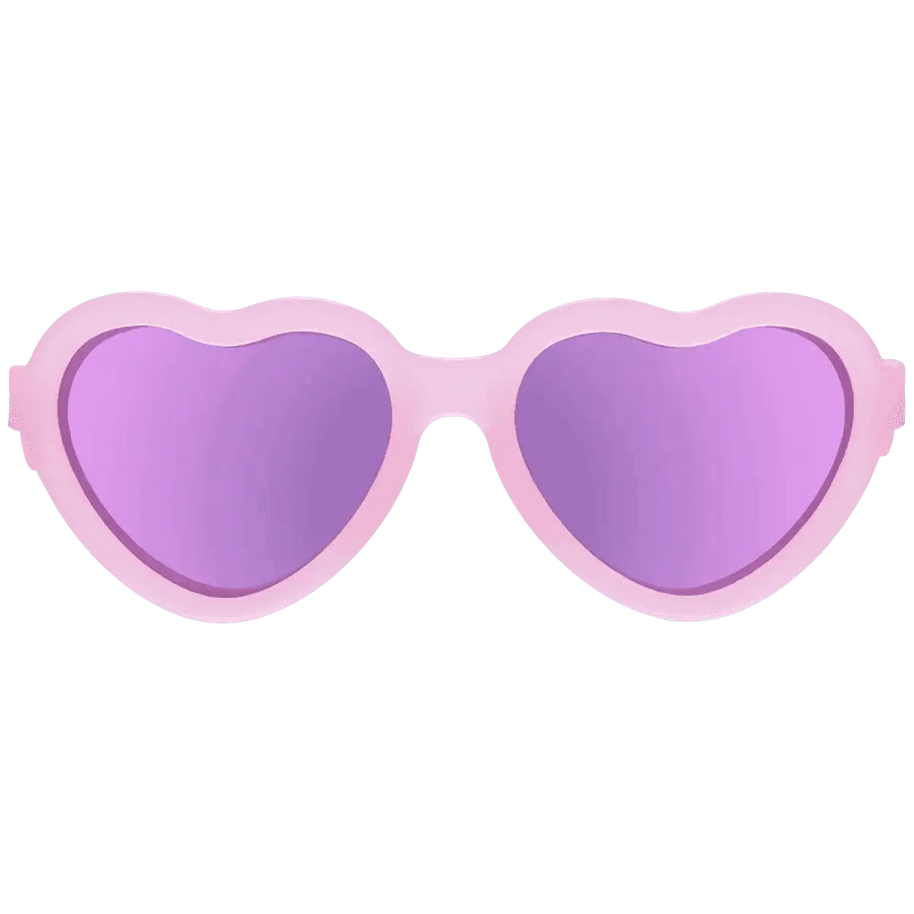 Lunettes de Soleil Babiators - Frosted Pink Heart | Purple Polarized Mirrored Lenses - Babiators Sunglasses - Sunglasses - Babyboss.ma