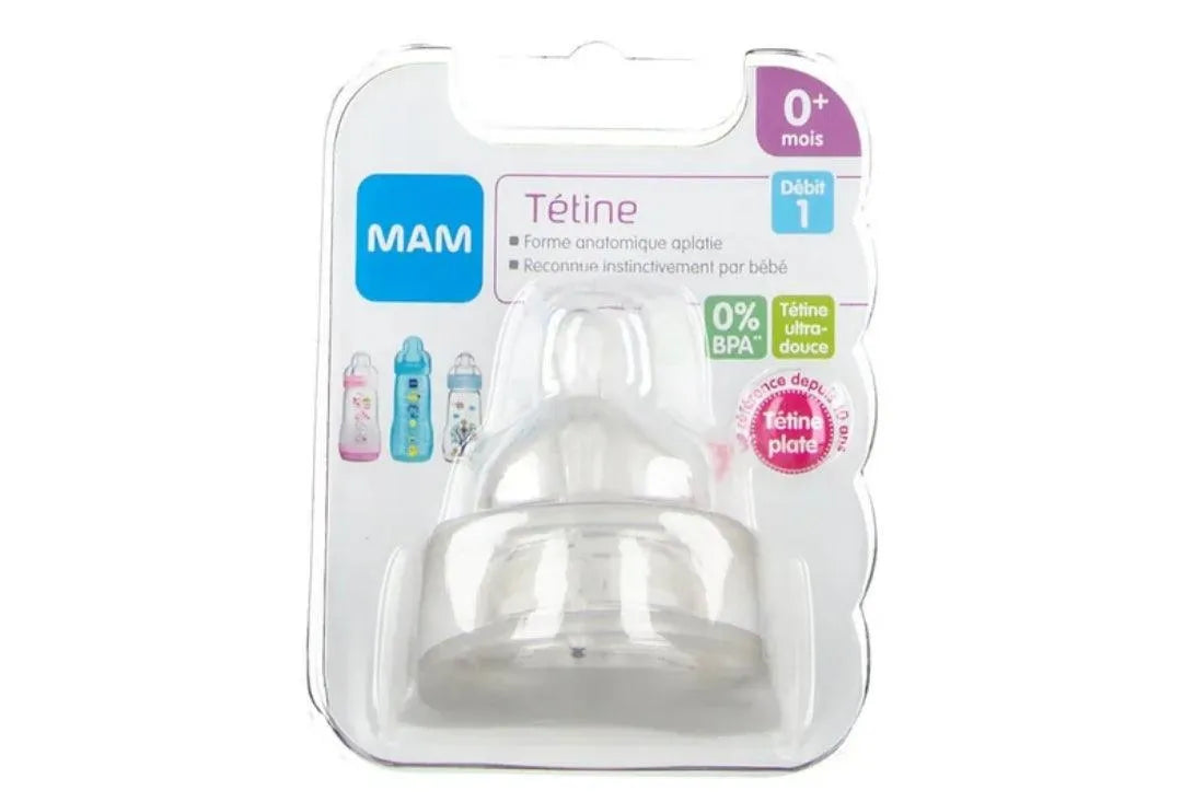 MAM tétine plate douce 0mois débit 1 - Babyboss.ma - MAM - pour bébé maroc