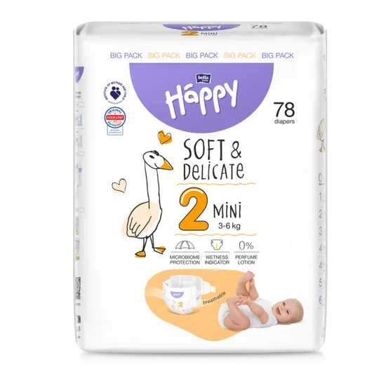 MCouches Bébé Happy Taille 2 (3-6 kg) - 78 Pièces - Happy - pour bébé maroc