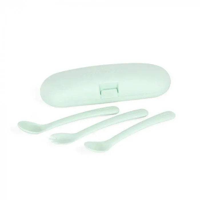 Miniland Couverts en silicone - Mint - Miniland - pour bébé Maroc -www.babyboss.ma