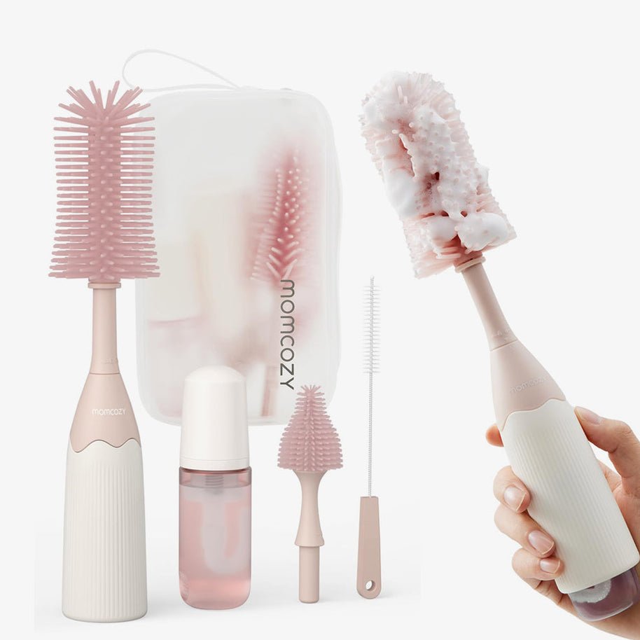 Kit de brosse à biberon Momcozy Innovative Push-Press Design