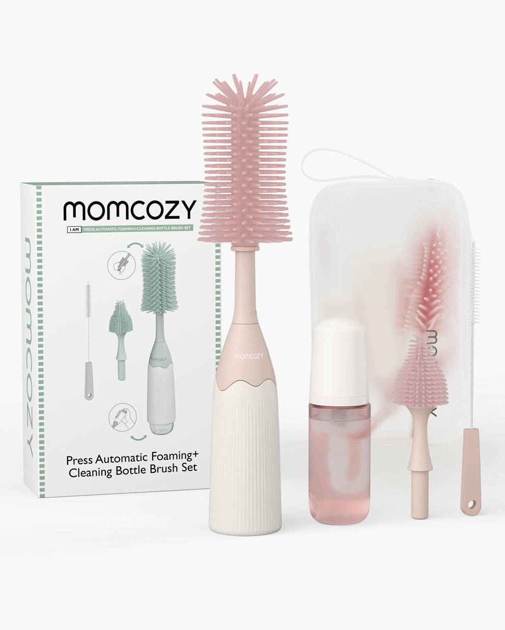 Kit de brosse à biberon Momcozy Innovative Push-Press Design