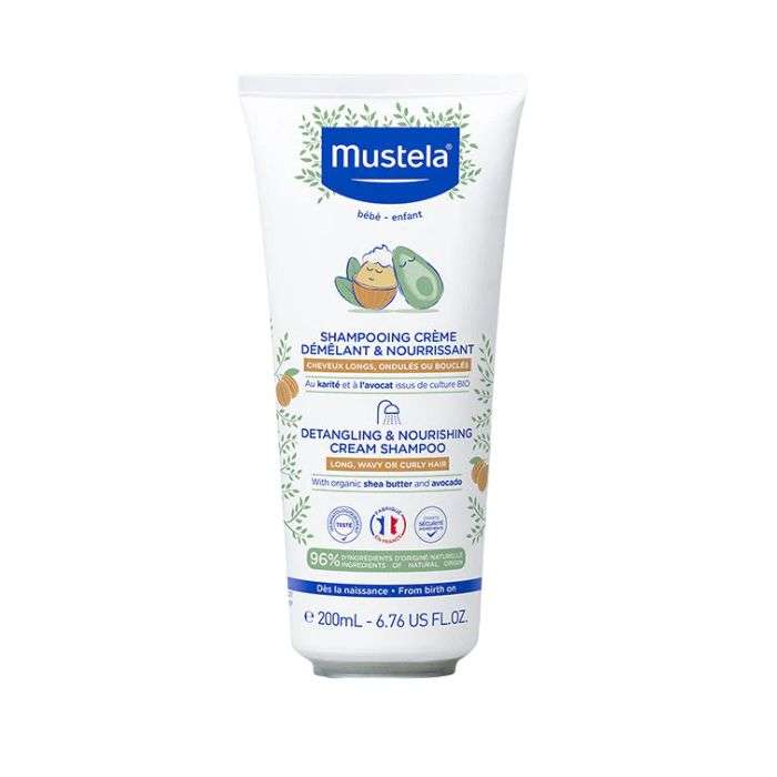 Mustela shampooing crème démêlant et nourrissant, tube blanc de 200 ml – Babyboss.ma