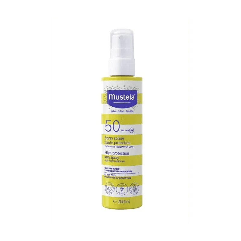 Mustela Spray Solaire SPF 50+ – 200 ml – vue 2 – BabyBoss.ma