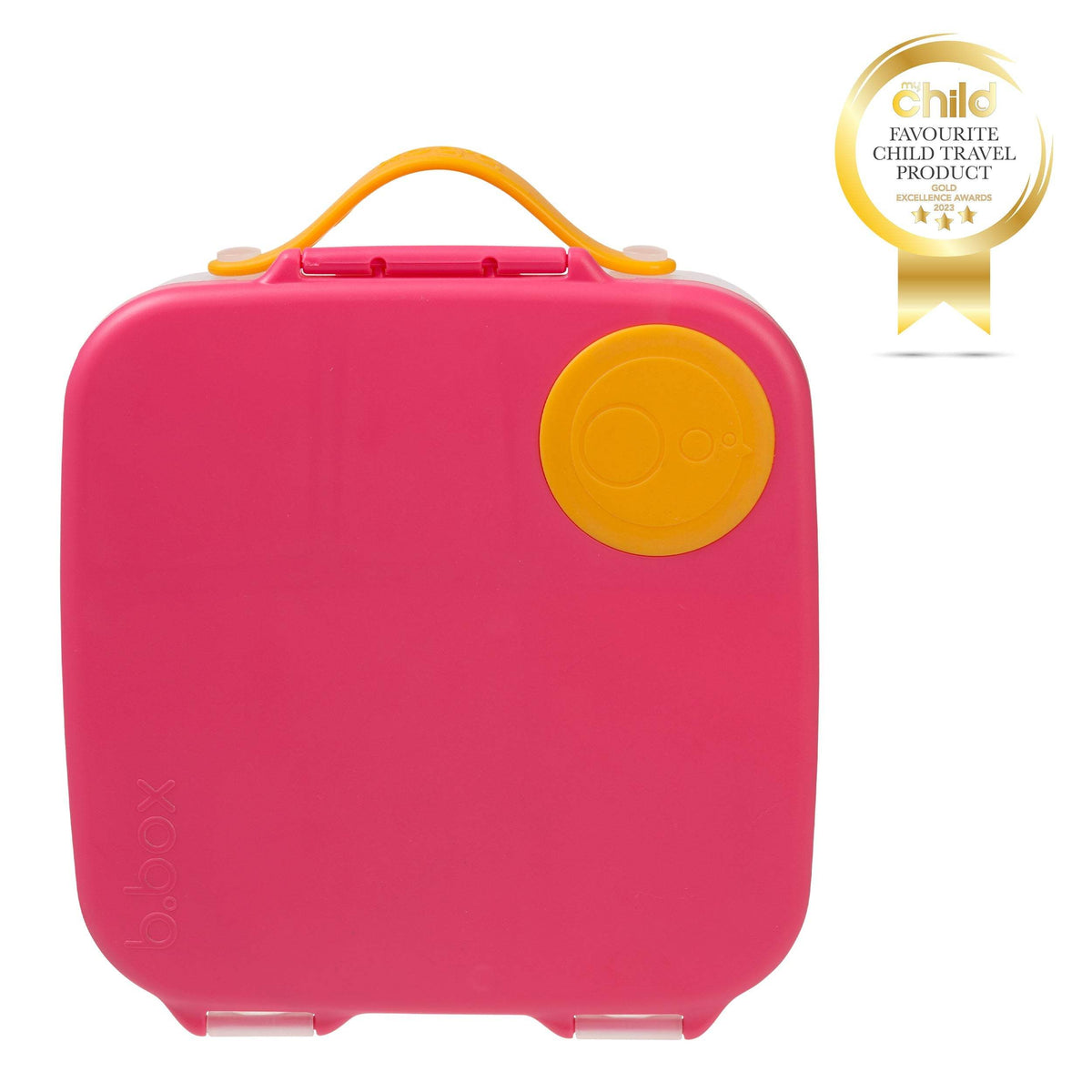 b.box Lunchbox 2 L Strawberry Shake, boîte repas rose à bouton et poignée orange – Babyboss.ma