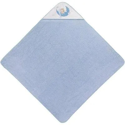 Nterbaby serviette 100cm×100cm avec bavoir bleu - Babyboss.ma - Interbaby - pour bébé maroc