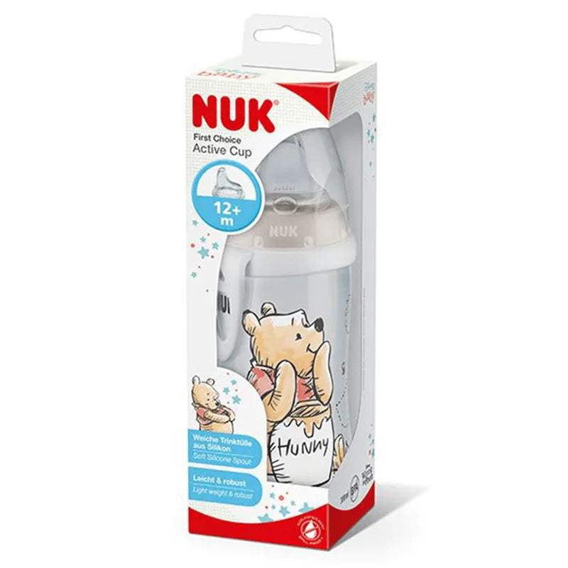 NUK Actice Cup Disney Winnie l'ourson, anti-fuite, 12 mois et plus, 300ml - NUK - pour bébé Maroc -www.babyboss.ma