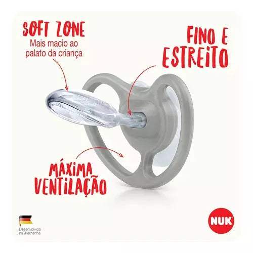 NUK Sucette Space avec Boite 6-18Mois - NUK - pour bébé Maroc -www.babyboss.ma