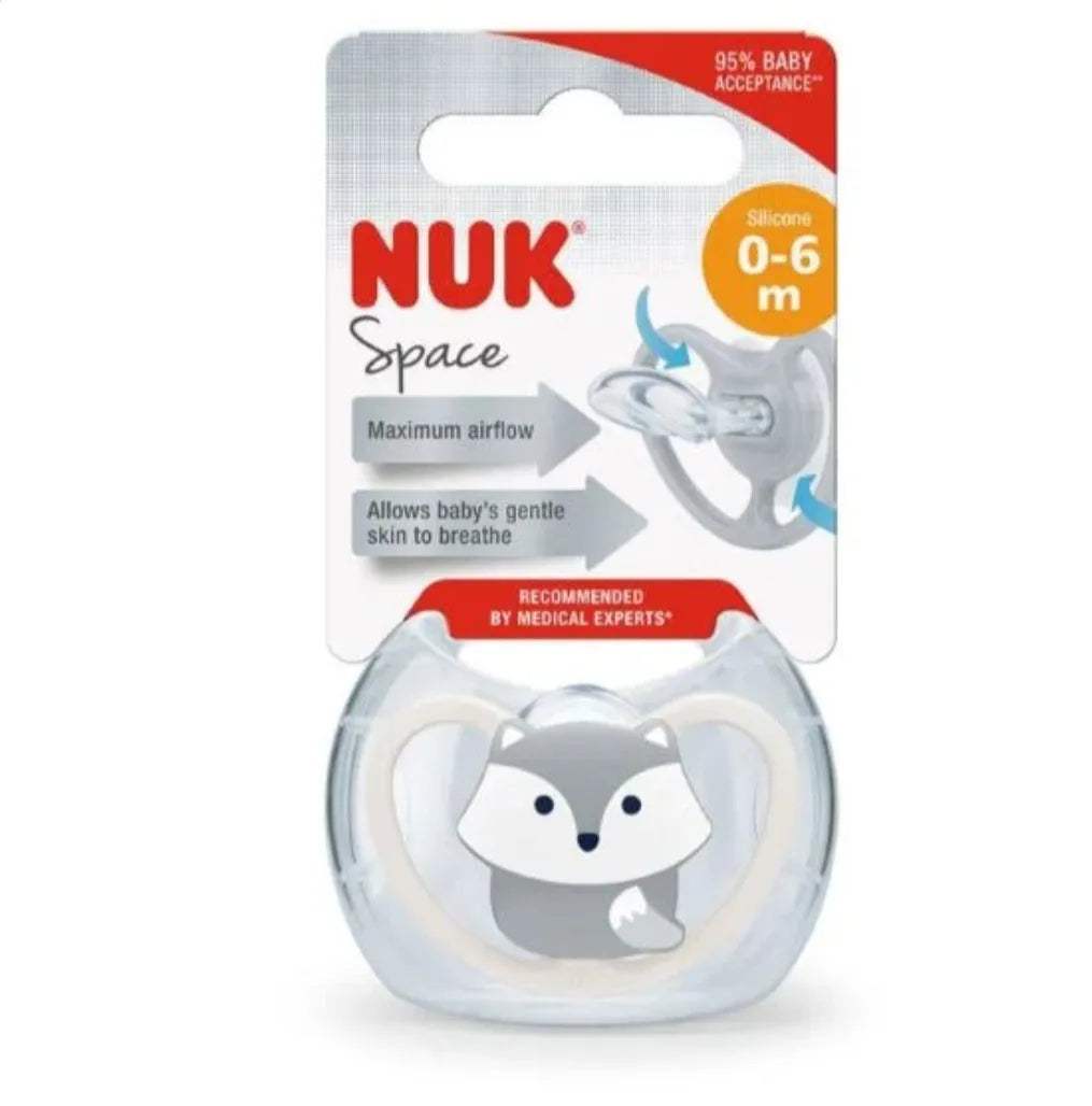 Nuk Sucette Space Silicone Renard 0-6 Mois - NUK - pour bébé Maroc -www.babyboss.ma