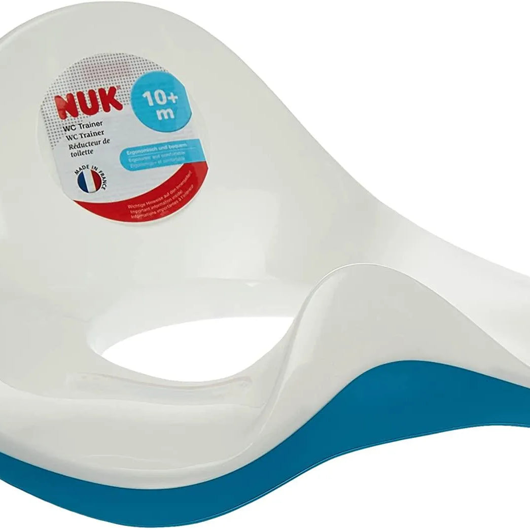 NUK WC Trainer réducteur de toilette pour enfant, de forme ergonomique, sûr et confortable, avec protection contre les éclaboussures - BLEU - Babyboss.ma - NUK - pour bébé maroc