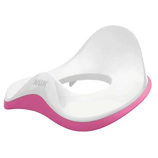 NUK WC Trainer, réducteur de toilette pour enfant, de forme ergonomique, sûr et confortable, avec protection contre les éclaboussures - ROSE - Babyboss.ma - NUK - pour bébé maroc