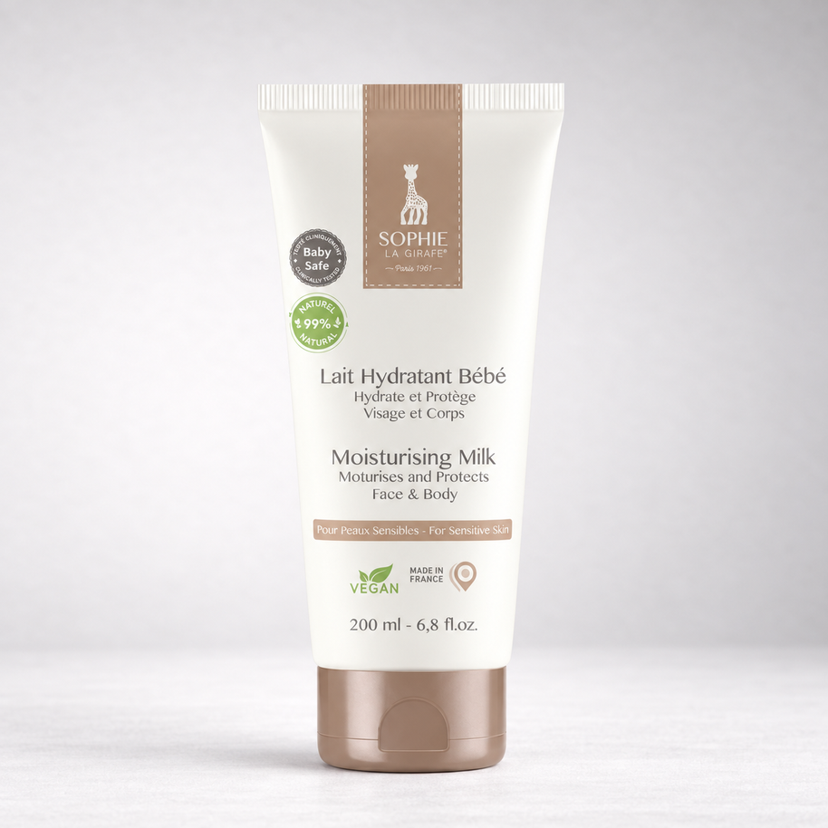 Lait hydratant bébé Sophie la Girafe aloe vera et amande douce