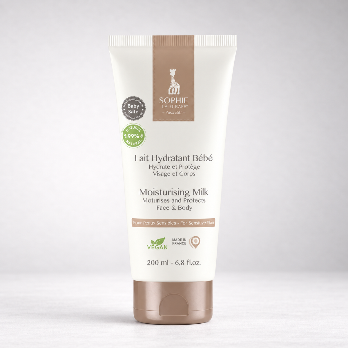 Lait hydratant bébé Sophie la Girafe aloe vera et amande douce