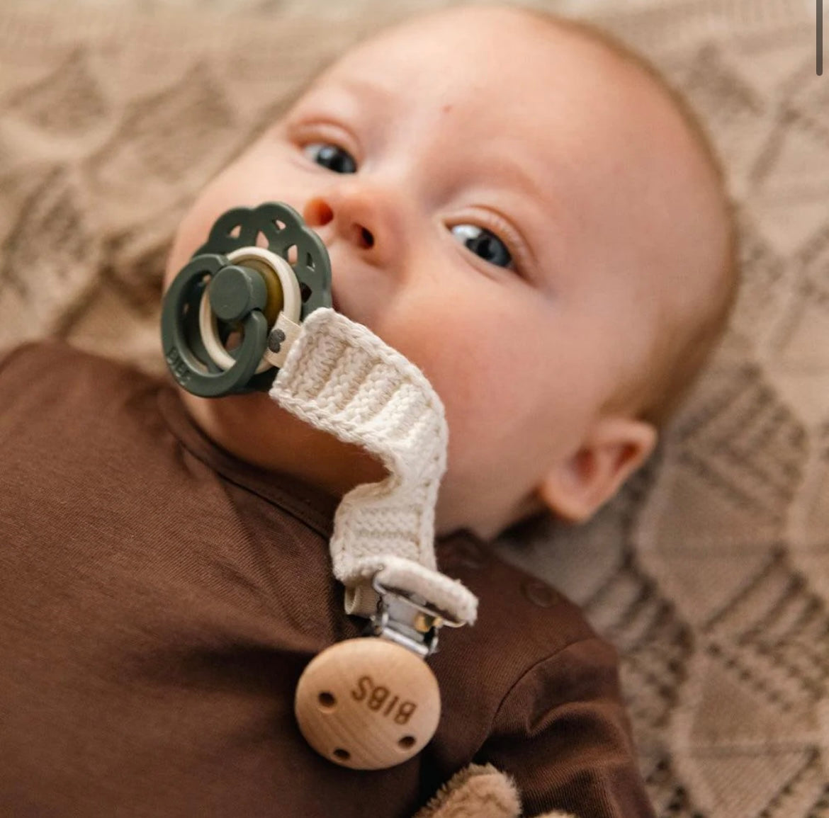 Pacifier Clip - Ivory/Vanilla - BIBS - pour bébé maroc